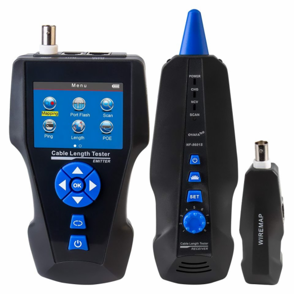LAN Cable Tester TLCD8601S s LCD, koax, Cat3/Cat5E/Cat6/C...