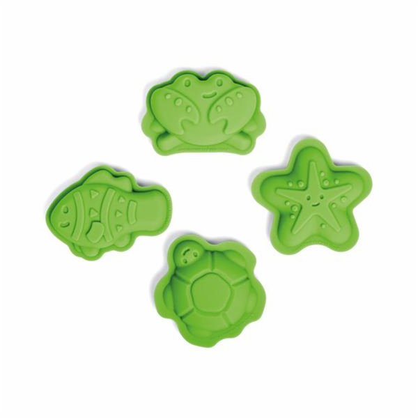 Bigjigs Toys Silikonové formičky zelené Meadow