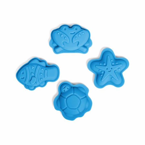 Hračka Bigjigs Toys silikonové formičky modré Ocean