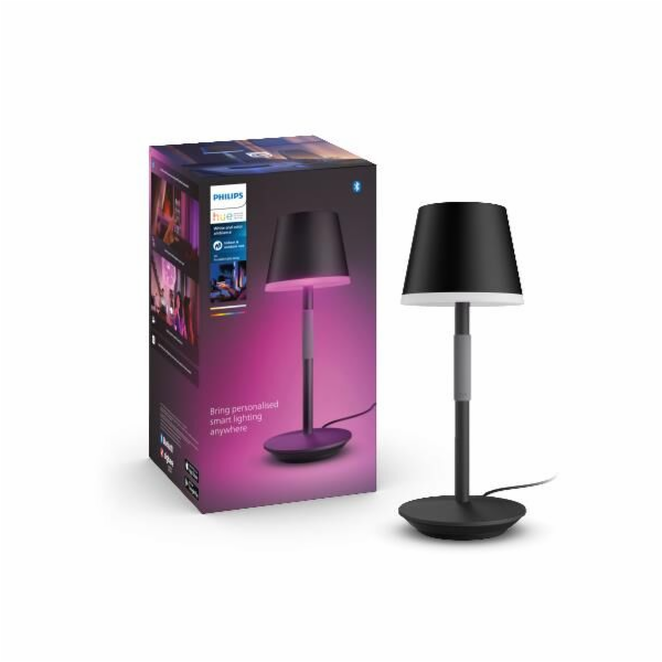 Philips Hue Go Table Lamp Akku black White Color Ambiance