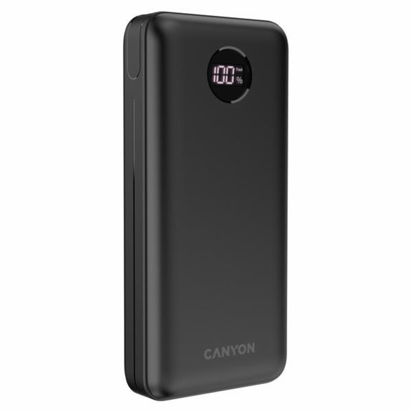 CANYON powerbanka PB-2002, 20000mAh Li-poly QC&PD, displa...
