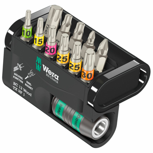 Wera Bit-Check 12 Wood TX HF 1, sada bitů