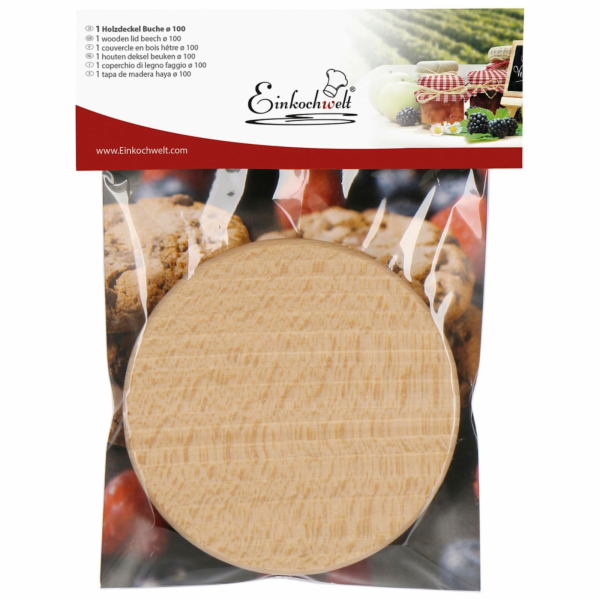 WECK Wooden Lid 100mm Beech