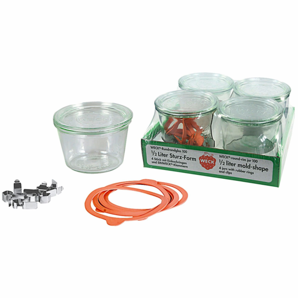 WECK Mold Jar 0,25l Set of 4