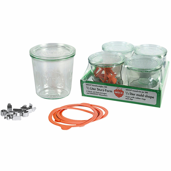 WECK Mold Jar 0,5l Set of 4