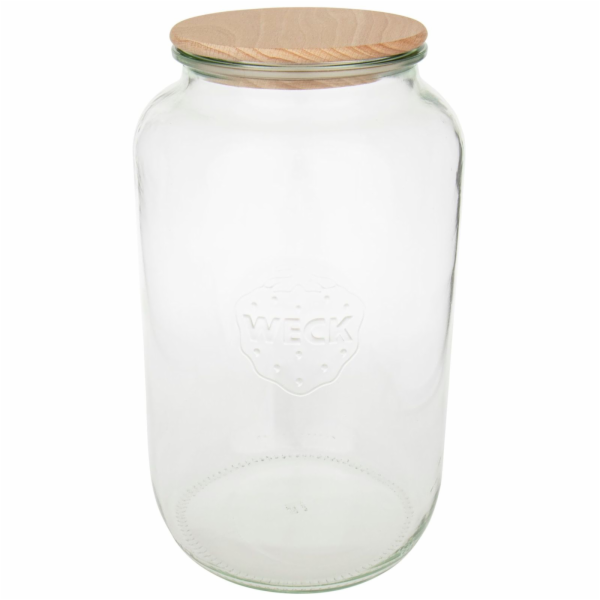 WECK Round Rim Jar 3l with Wooden Lid