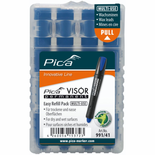 Pica VISOR permanent Ersatzminen -Sets, blau