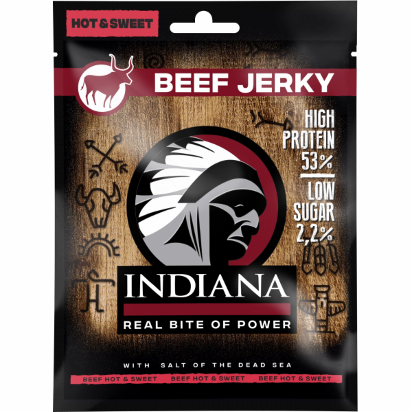 INDIANA Jerky hovězí Hot & Sweet 25g