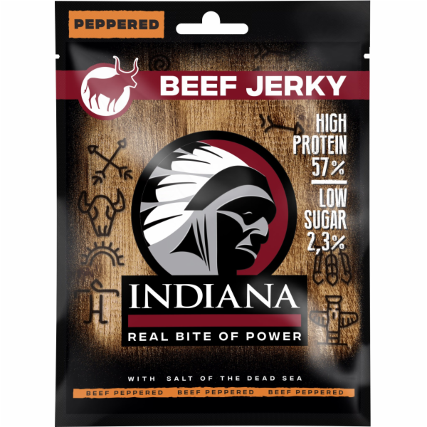 INDIANA Jerky hovězí Peppered 25g