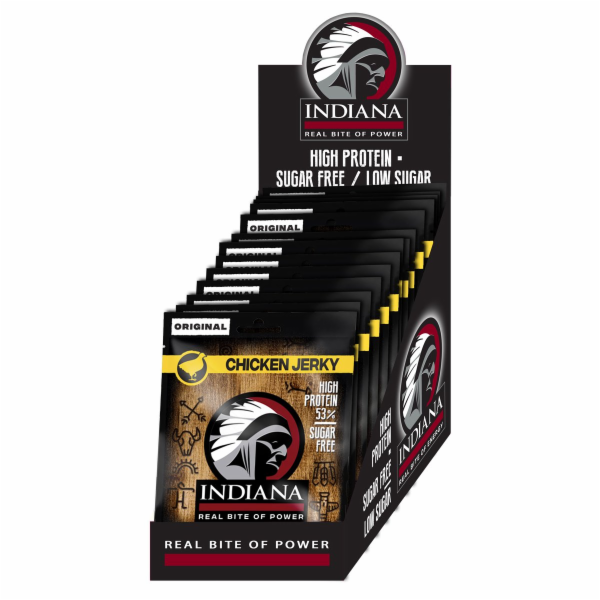 INDIANA Jerky kuřecí Original 375g - display