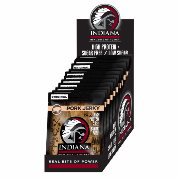INDIANA Jerky vepřové Original 375g - display