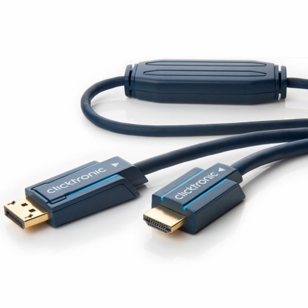 ClickTronic HQ OFC kabel DisplayPort - HDMI typ A, zlacen...