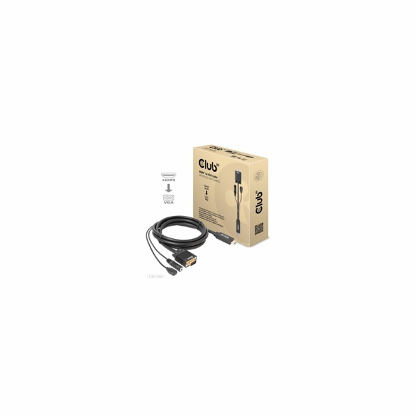 Club3D kabel HDMI na VGA, M/M, 28AWG, 2m
