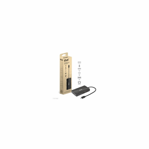 Club3D Dokovací stanice USB Gen2 Type-C na Dual DisplayPo...