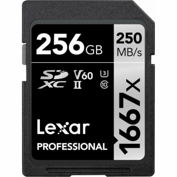 Lexar paměťová karta 256GB Professional 1667x SDXC UHS-II...