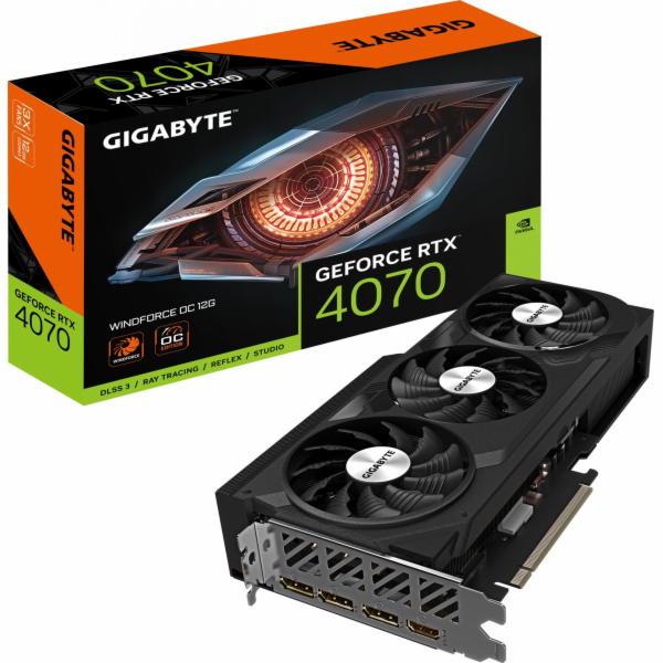 GIGABYTE VGA NVIDIA GeForce RTX 4070 WINDFORCE OC 12G, 12...