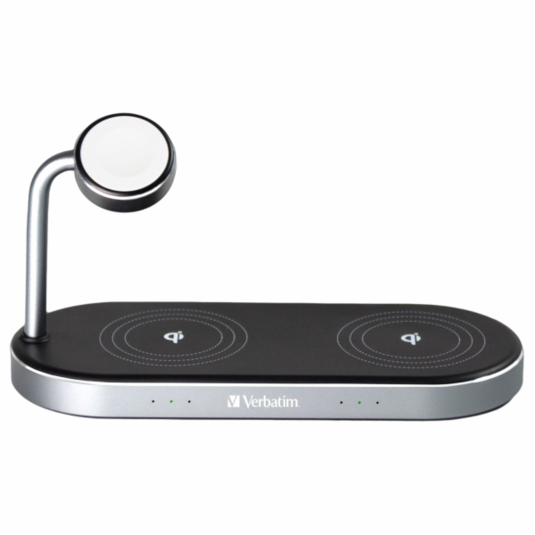 Verbatim WCS-03 Aluminium 3-in-1 Qi MFi Dual WiFi+Apple W...