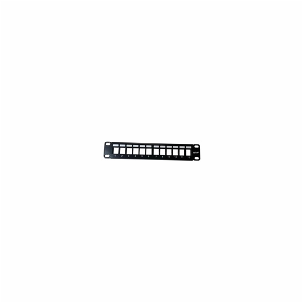 10" modulární stíněný patch panel LEXI-Net 12port, černý