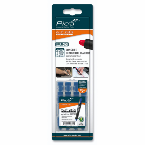 Pica VISOR permanent Ersatzminen -Sets, blau / SB