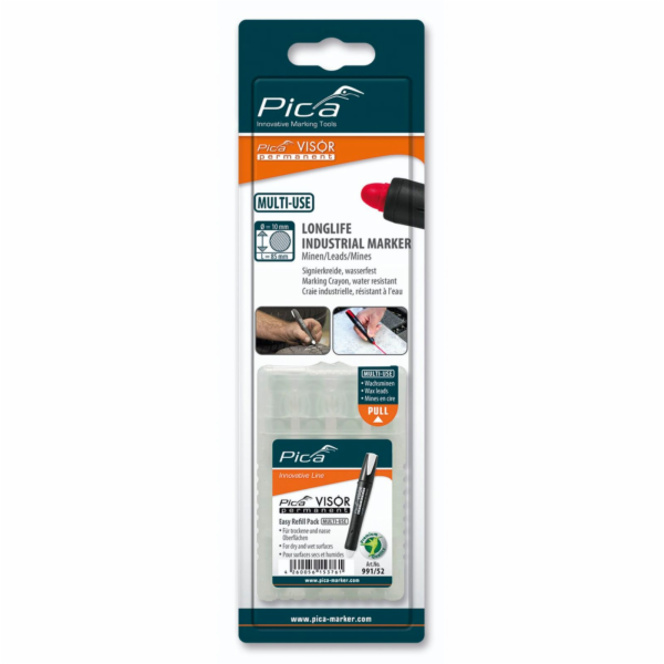 Pica VISOR permanent replacement  refills white / SB