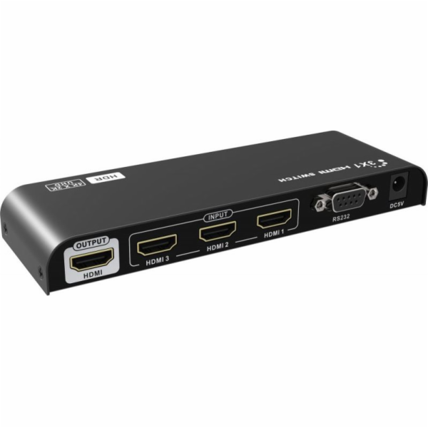 TECHLY 104929 3-Port HDMI 2.0 switch 3x1 4K 60Hz HDR with...
