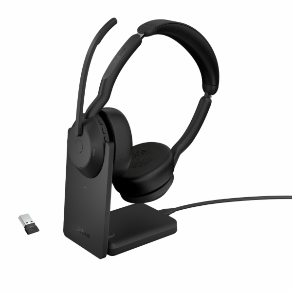 Jabra Evolve2 55, s nabíjecí stanicí, náhlavní soupravou