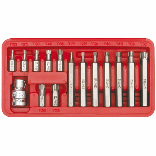 Speciální klávesy Voerl torx T20-T55 15 kusů