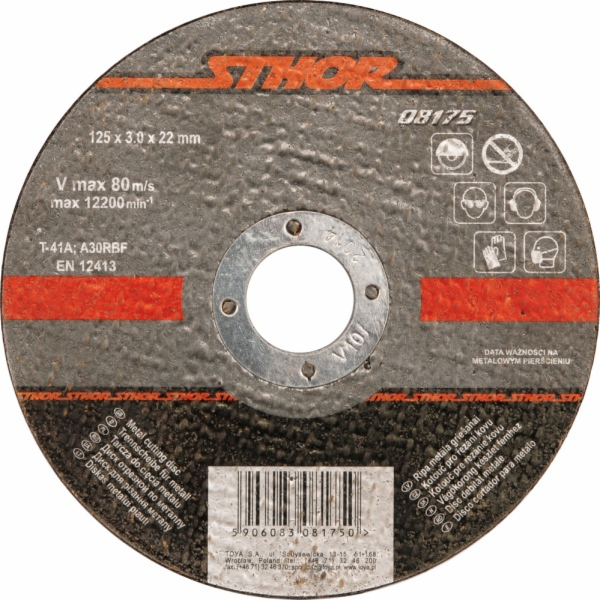 Kotouč na kov 125 x 22 x 1,0 mm TOYA