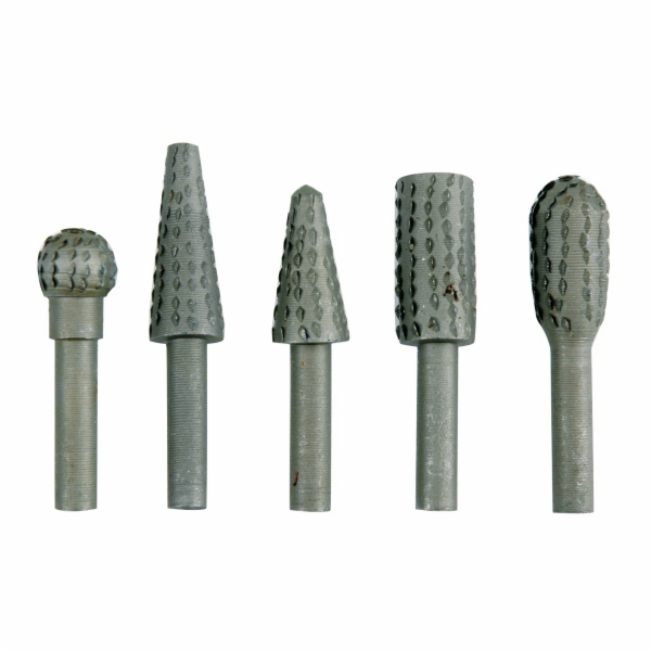 Sada hrotových rašplí 5 ks s hrotem TOYA