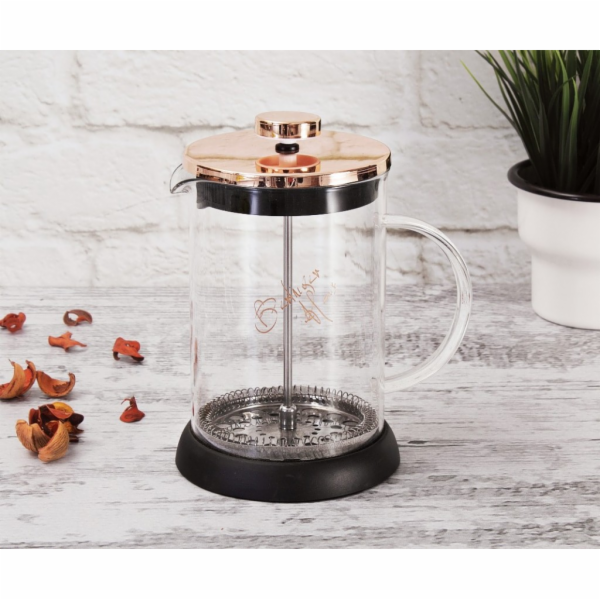 Konvička na čaj a kávu French Press 800 ml Rosegold Metal...