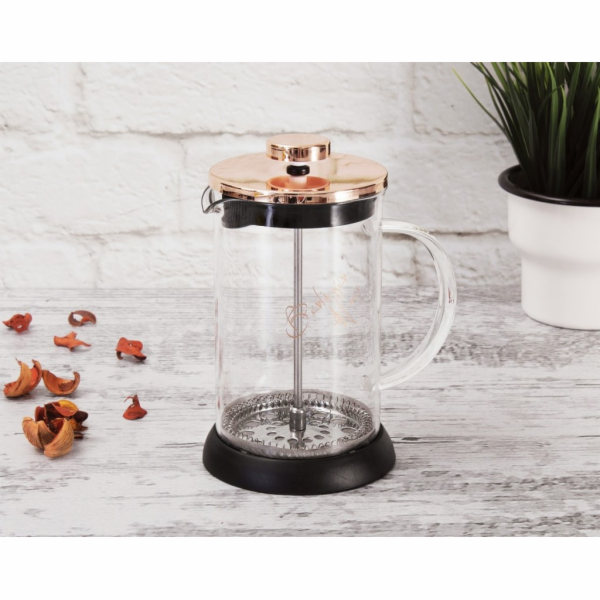 Konvička na čaj a kávu French Press 600 ml Rosegold colle...