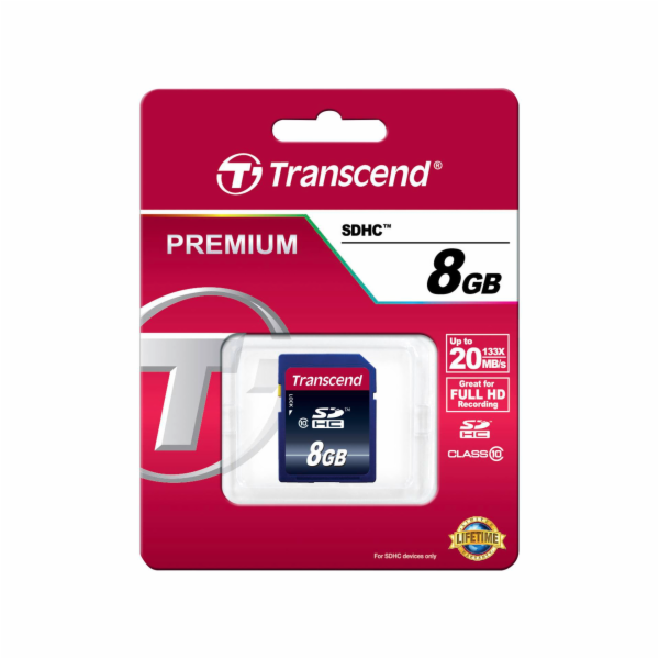 TRANSCEND 8GB SDHC CARD (SD 3.0 SPD Class 10) memory card