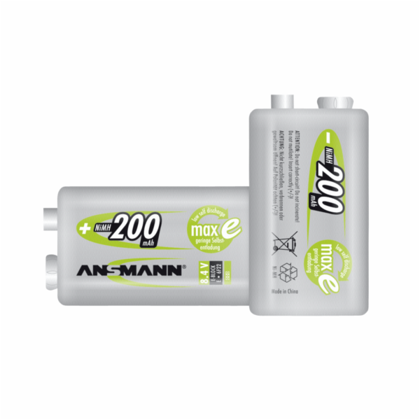1 Ansmann maxE NiMH Aku 9V-Block 200 mAh nemecky