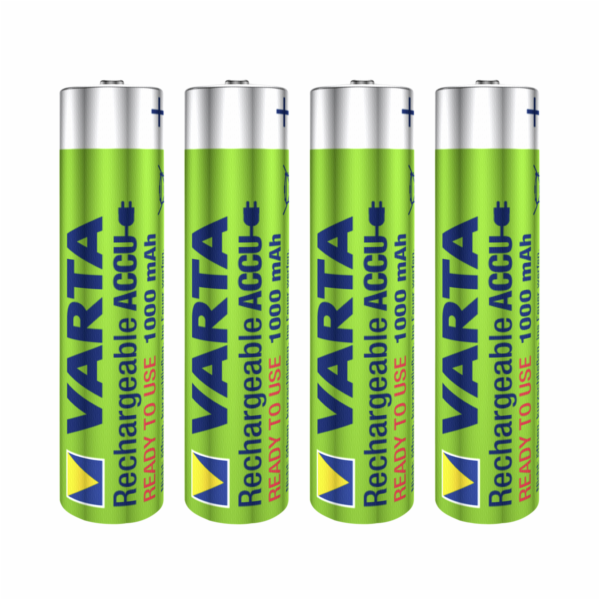 1x4 Varta Rechargeable Aku AAA NiMH 1000 mAh Micro