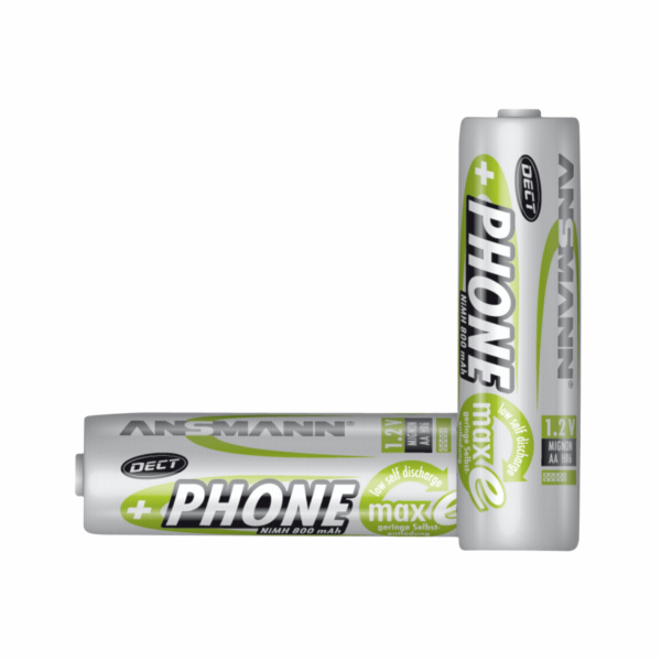 1x2 Ansmann maxE NiMH Aku Mignon AA 800 mAh DECT PHONE