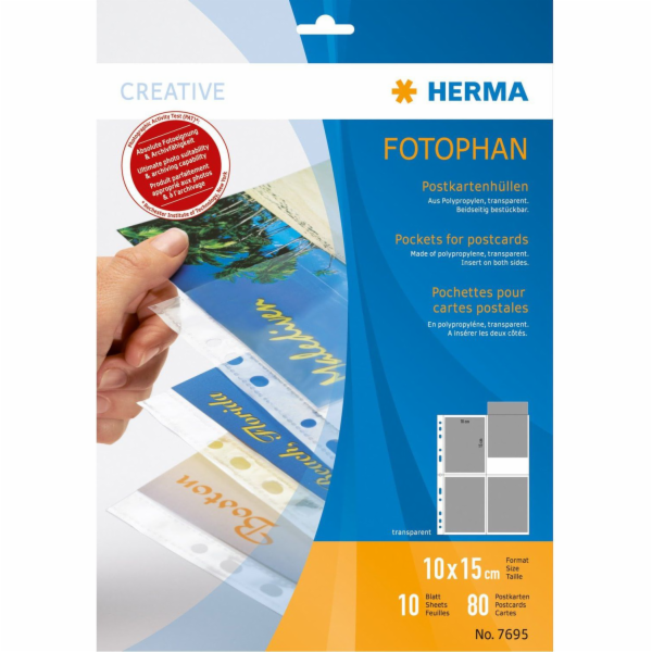 Herma slozka pro pohledni. 10x15 10x4 listu cira 7695