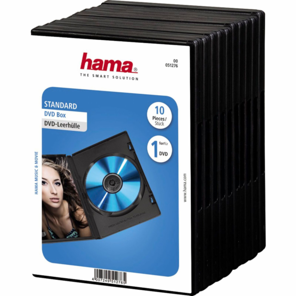 1x10 Hama DVD-Leerhülle mit Folie schwarz              51276