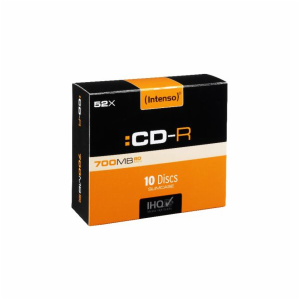 1x10 Intenso CD-R 80 / 700MB 52x Speed, Slimcase
