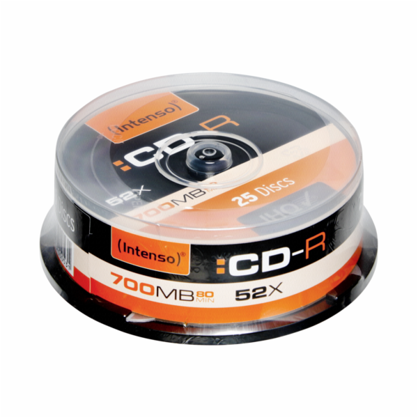 1x25 Intenso CD-R 80 / 700MB 52x Speed, Cakebox Spindel