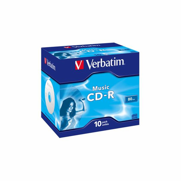 VERBATIM CD-R(10-pack)Audio/Live it!/Colour/Jewel/80Min