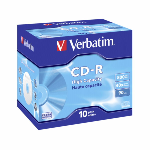 1x10 Verbatim CD-R 90 / 800MB JC 48x Speed, ExtraProtection