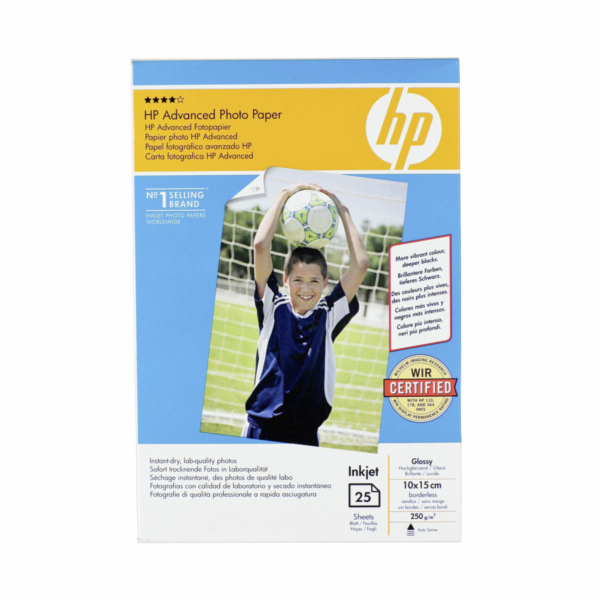 HP Advanced foto papir lesk 10x15 cm, 25 listu, 250 g Q8691A