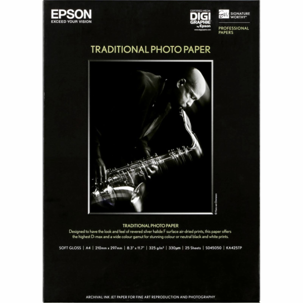 Epson Traditional Photo papir matny A 4, 25 listu, 330 g