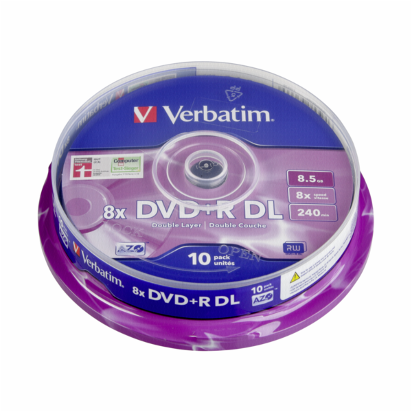 VERBATIM DVD+R(10-pack) Double layer/8x/8.5GB/spindle
