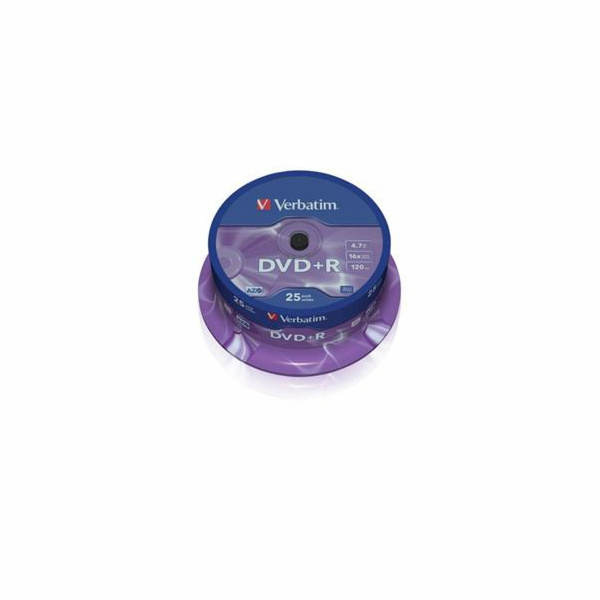 VERBATIM DVD+R(25-Pack)Spindle/General Retail/16x/4.7GB
