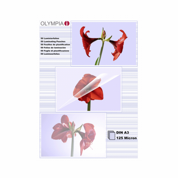 1x50 Olympia Lamin. folie DIN A3 125 micron           9175