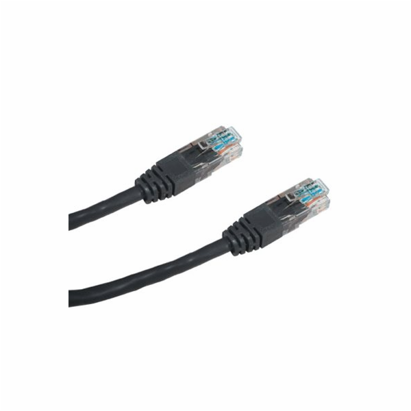 DATACOM Patch kabel UTP CAT5E 0,5m černý
