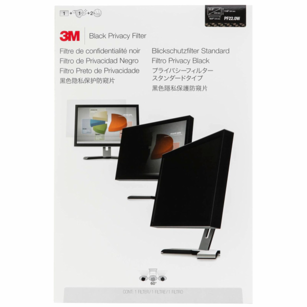 3M PF220W Bezpecnostni filtr cerna pro 55,9cm (22,0 ) 16:10