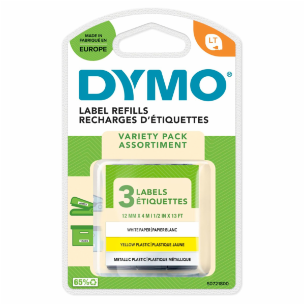 Dymo Letratag Starter Pack Pap./Plast. zluta, kov stribrna