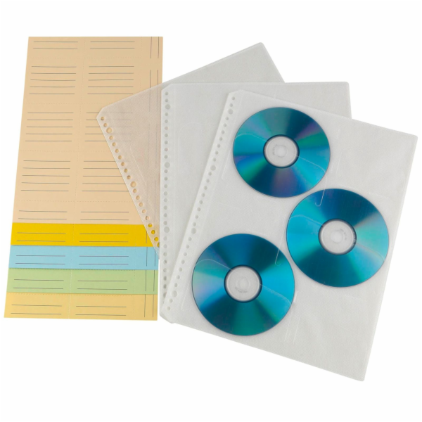 1x10 Hama CD-ROM-Index-Hüllen transparent-weiss          ...